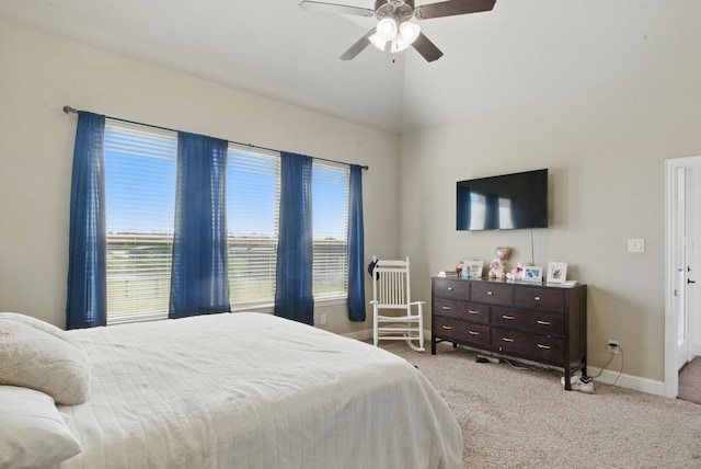 1063 Dominique Dr, Weatherford, TX 76087 - carpeted bedroom with baseboards and a ceiling fan