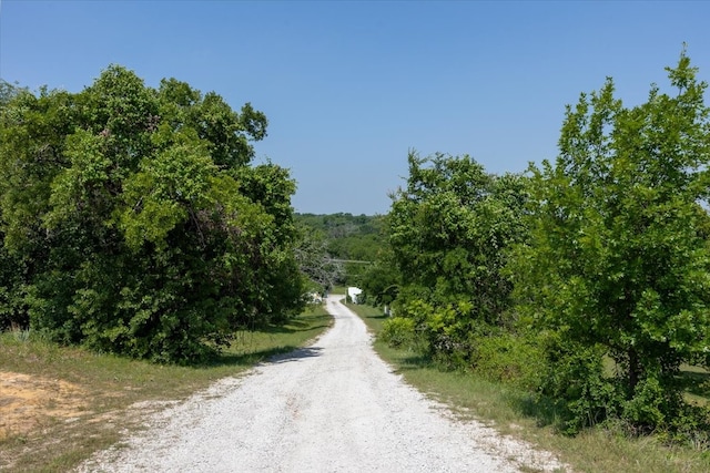 7750 Hanger Cutoff Rd, Fort Worth, TX 76135 - view of dirt / gravel road featuring a wooded view