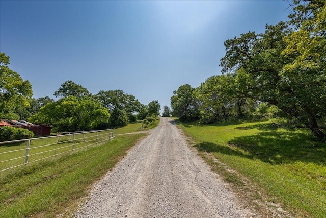 7750 Hanger Cutoff Rd, Fort Worth, TX 76135 - view of dirt / gravel road with a view of countryside