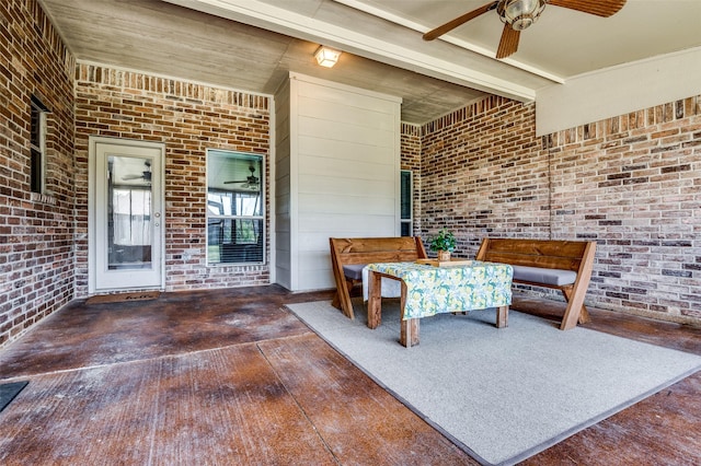 1730 Vista Ridge Dr W, Midlothian, TX 76065 - view of patio with ceiling fan