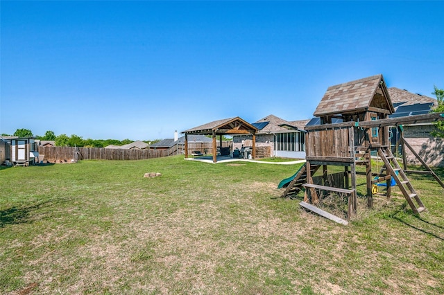 1730 Vista Ridge Dr W, Midlothian, TX 76065 - view of yard with a playground and a gazebo