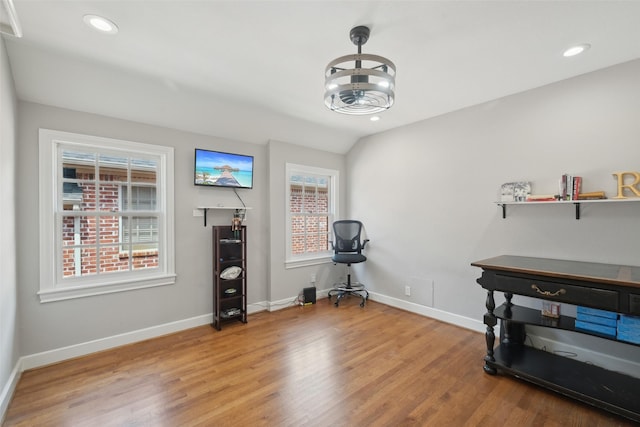 3008 Rosedale Ave, University Park, TX 75205 - miscellaneous room with healthy amount of natural light, baseboards, wood finished floors, and recessed lighting