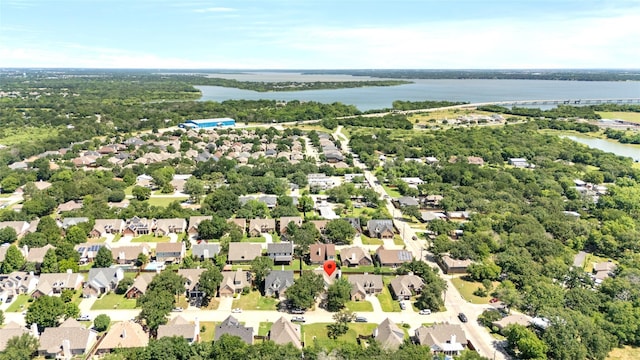 529 Mattie Ln, Lake Dallas, TX 75065 - aerial perspective of suburban area featuring a large body of water