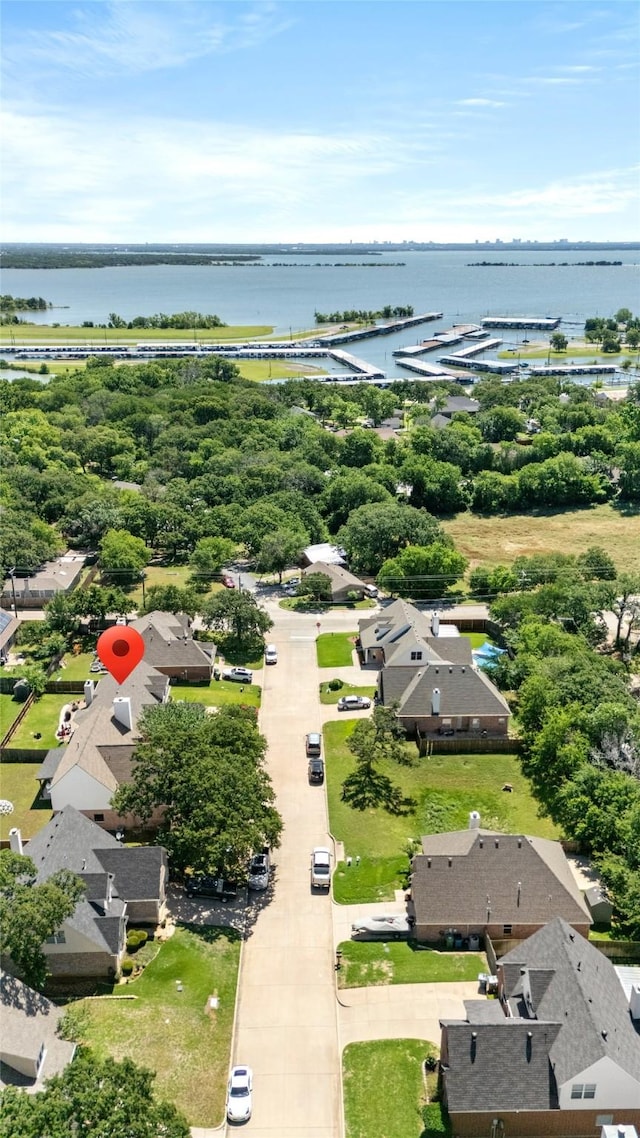 529 Mattie Ln, Lake Dallas, TX 75065 - aerial view of residential area with a nearby body of water