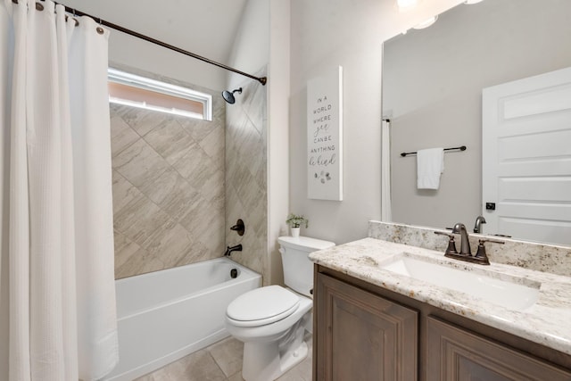 3234 Burke Dr, Royse City, TX 75189 - full bathroom featuring toilet, shower / bath combo with shower curtain, and vanity