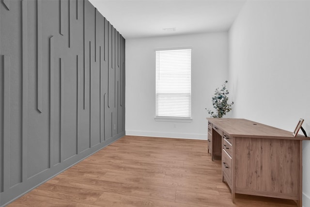 4166 Carter Ct, Denison, TX 75020 - office area featuring light wood-style flooring and baseboards