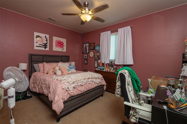 1621 Jasmine Trl, Savannah, TX 76227 - bedroom featuring light colored carpet and ceiling fan