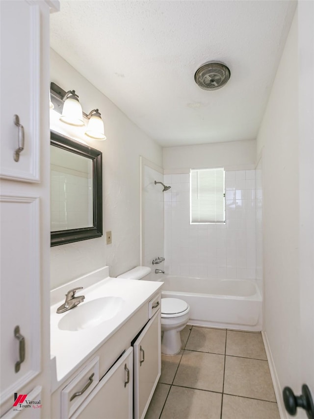 9104 Rosedown Cir, Shreveport, LA 71118 - bathroom featuring toilet, tile patterned flooring, vanity, and shower / tub combination