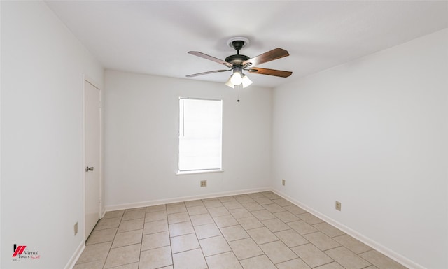 9104 Rosedown Cir, Shreveport, LA 71118 - spare room with a ceiling fan, baseboards, and light tile patterned floors