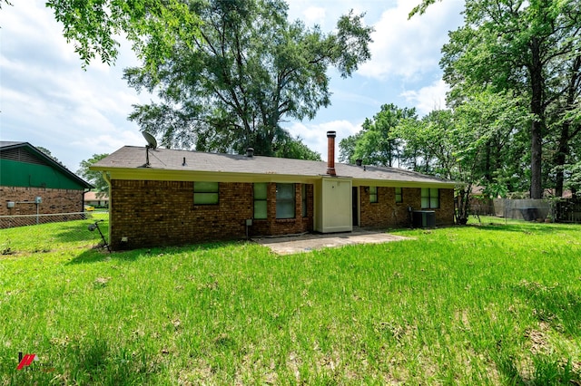 9104 Rosedown Cir, Shreveport, LA 71118 - back of house with a patio, brick siding, and central air condition unit