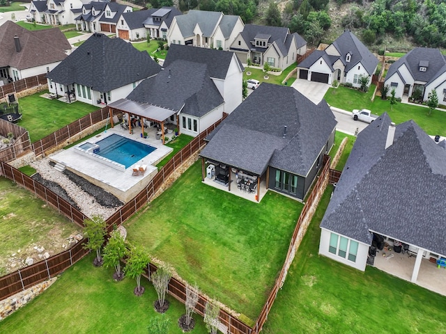 1117 Mountain View Dr, Weatherford, TX 76087 - aerial view of residential area with a pool area