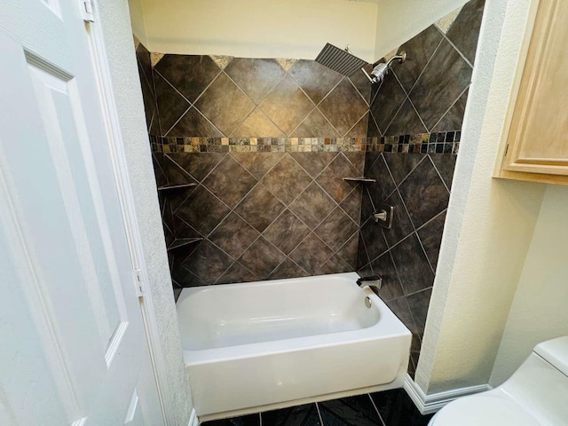 520 Timber Way Dr, Lewisville, TX 75067 - bathroom featuring toilet and bathtub / shower combination