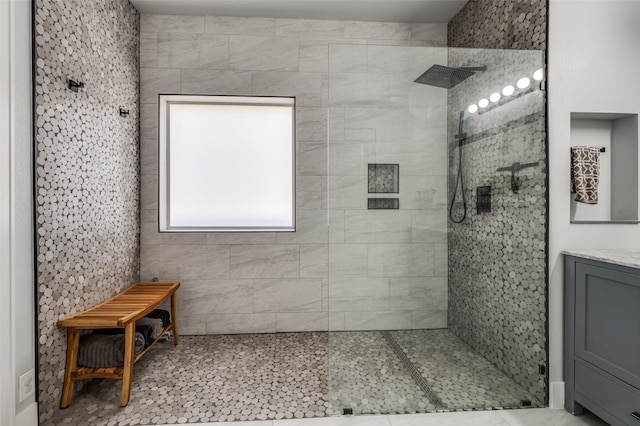 7812 Rancho De La Osa Trl, Mckinney, TX 75070 - bathroom with walk in shower and vanity