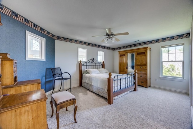87 Eagle Chase Ln, Pottsboro, TX 75076 - carpeted bedroom with baseboards and ceiling fan