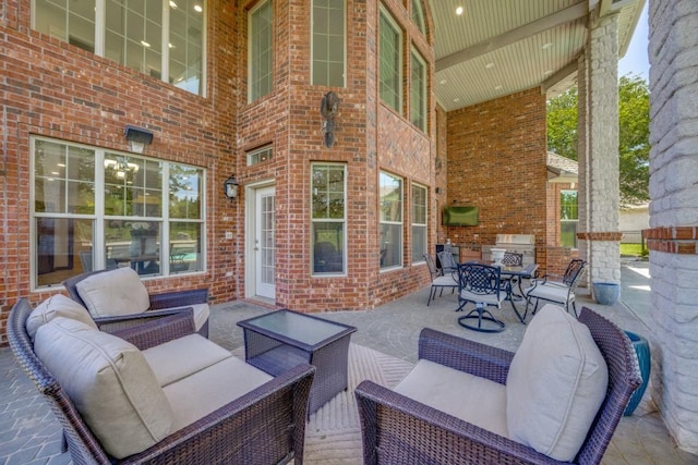 87 Eagle Chase Ln, Pottsboro, TX 75076 - view of patio with outdoor lounge area and outdoor dining space
