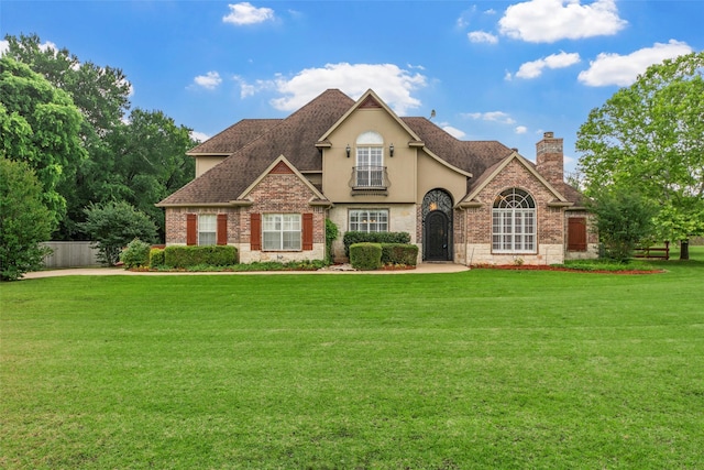 1621 Grandberry Dr, Melissa, TX 75454 - traditional-style home featuring a chimney, stucco siding, stone siding, and roof with shingles