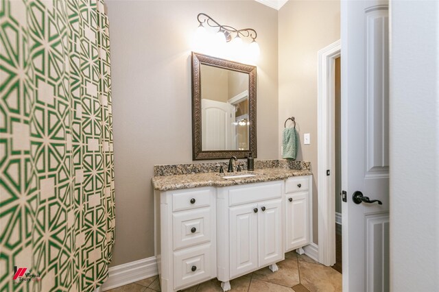171 Lori Dr, Stonewall, LA 71078 - bathroom with vanity and tile patterned floors