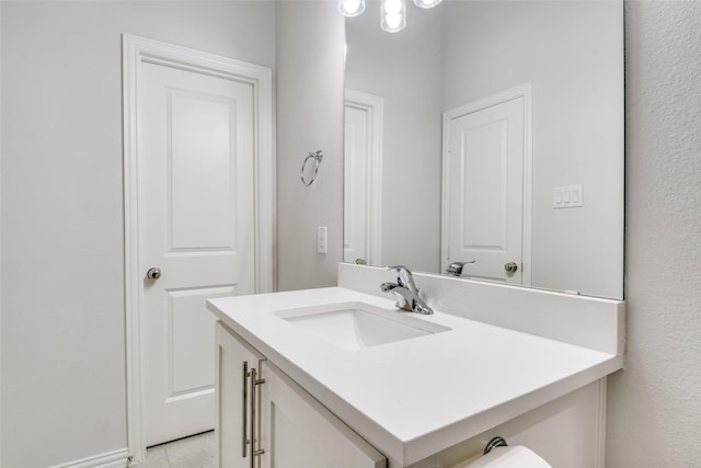500 Melody Cir, Kaufman, TX 75142 - bathroom with vanity and tile patterned floors