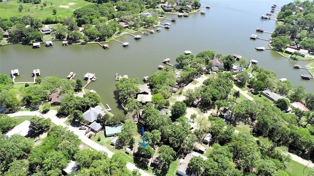 123 Little River Bnd, Mabank, TX 75156 - bird's eye view of a nearby body of water and a tree filled landscape