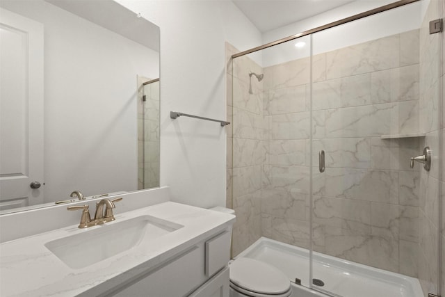 1812 Welker Dr, Van Alstyne, TX 75495 - full bathroom with a stall shower, vanity, and toilet