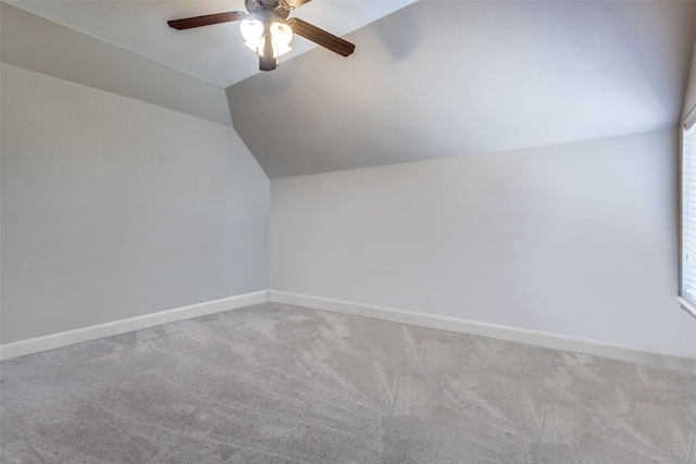 11626 Capitan Ln, Frisco, TX 75033 - additional living space featuring carpet flooring, ceiling fan, vaulted ceiling, and baseboards