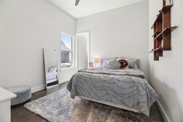 424 Trigger Trl, Argyle, TX 76226 - bedroom featuring dark wood-type flooring and a ceiling fan