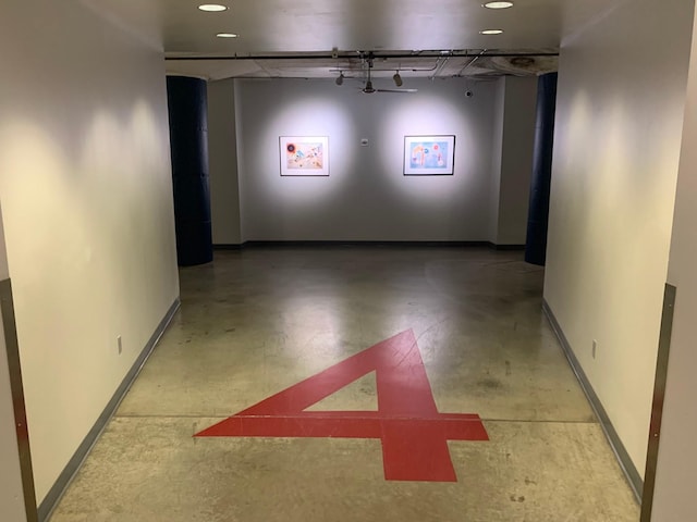 1122 Jackson St Unit 416, Dallas, TX 75202 - interior space featuring baseboards, concrete floors, and recessed lighting
