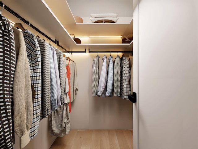 815 E 5th St, Dallas, TX 75203 - spacious closet featuring wood finished floors