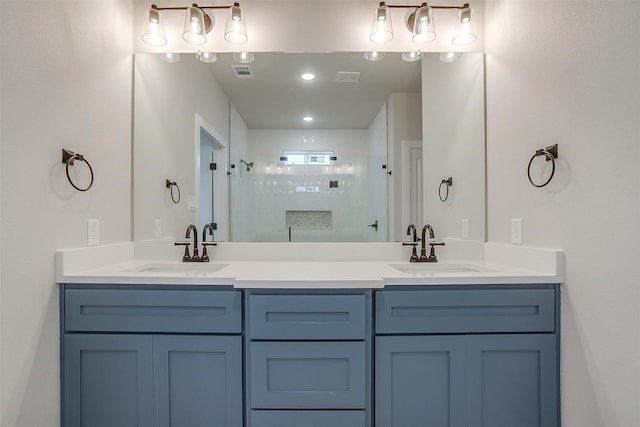 2602 23rd St, Fort Worth, TX 76106 - full bath featuring a stall shower and double vanity