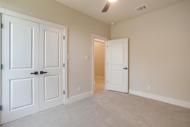 2602 23rd St, Fort Worth, TX 76106 - unfurnished bedroom featuring carpet floors, a closet, baseboards, and a ceiling fan