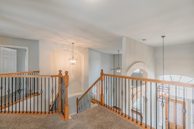 5424 Yellow Birch Dr, Fort Worth, TX 76244 - corridor featuring an upstairs landing, carpet, and healthy amount of natural light