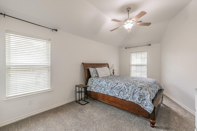 5424 Yellow Birch Dr, Fort Worth, TX 76244 - carpeted bedroom featuring lofted ceiling, ceiling fan, and baseboards