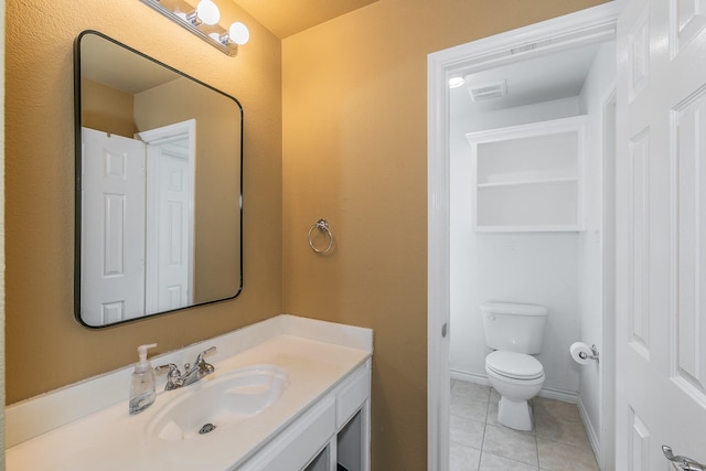 5424 Yellow Birch Dr, Fort Worth, TX 76244 - bathroom featuring vanity, toilet, and tile patterned floors