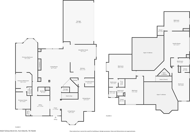 5424 Yellow Birch Dr, Fort Worth, TX 76244 - home floor plan