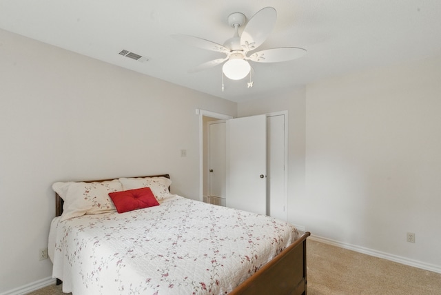 154 Scott Ln, Weatherford, TX 76085 - bedroom featuring light colored carpet, baseboards, ceiling fan, and a closet