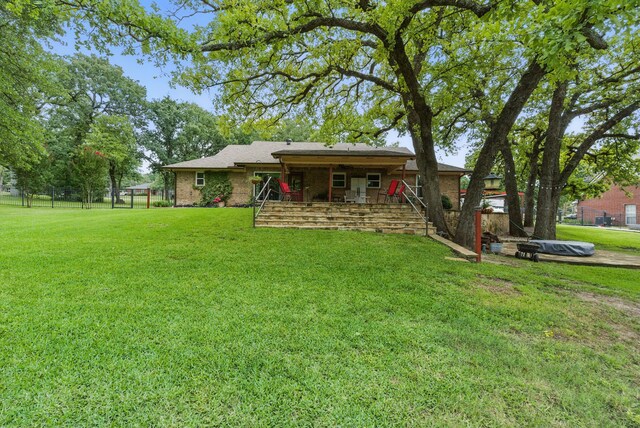 154 Scott Ln, Weatherford, TX 76085 - rear view of property with a porch and stairs