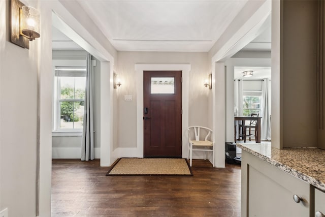 3718 Tulsa Way, Fort Worth, TX 76107 - entrance foyer featuring dark wood-style floors