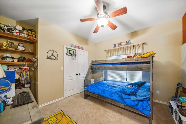 14125 Lone Pne, Brownsboro, TX 75756 - carpeted bedroom featuring baseboards and a ceiling fan