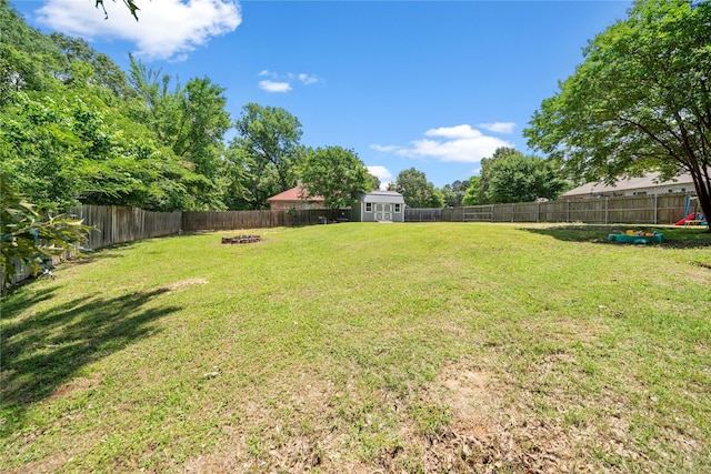 14125 Lone Pne, Brownsboro, TX 75756 - view of yard featuring an outdoor fire pit