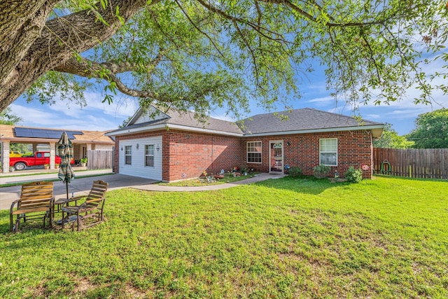 1006 Beaver St, Lacy Lakeview, TX 76705 - rear view of property with brick siding and a shingled roof
