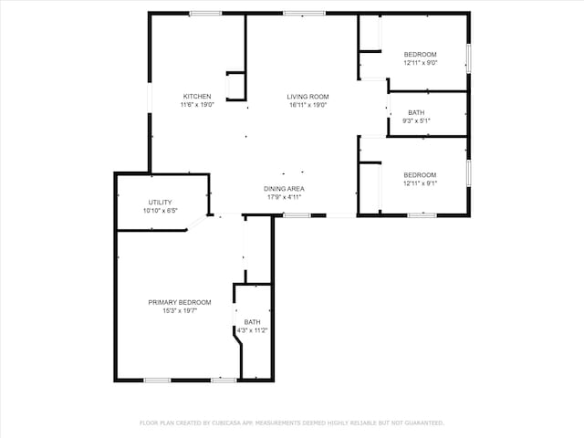 1006 Beaver St, Lacy Lakeview, TX 76705 - floor plan / room layout