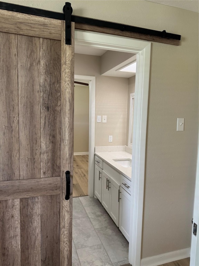 711 S Farmington Rd, Howe, TX 75459 - bathroom with vanity and marble finish floors