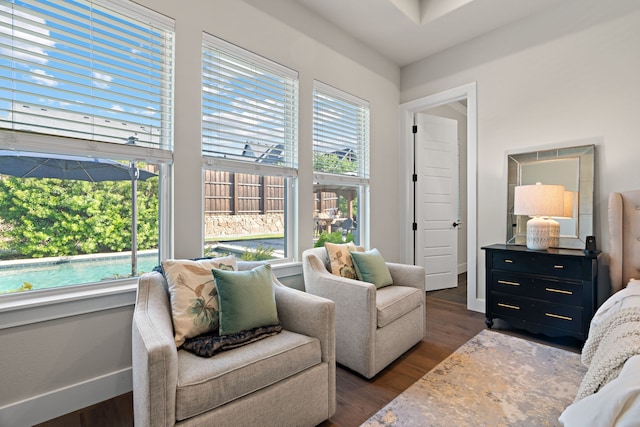 410 Travelers Ter, Argyle, TX 76226 - bedroom with dark wood-type flooring, multiple windows, and baseboards