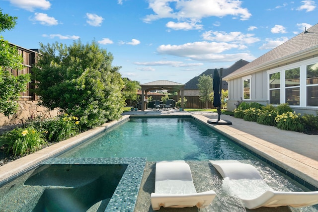 410 Travelers Ter, Argyle, TX 76226 - view of pool with a gazebo, a fenced backyard, and a patio