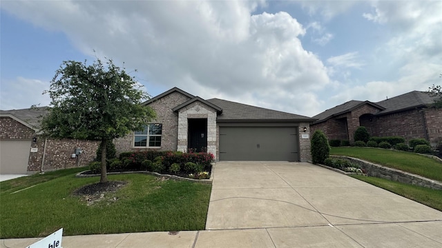 757 High Summit Trl, Fort Worth, TX 76131 - ranch-style home featuring a garage, driveway, a front yard, and brick siding