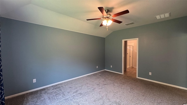 757 High Summit Trl, Fort Worth, TX 76131 - unfurnished room featuring ceiling fan, carpet floors, vaulted ceiling, and baseboards