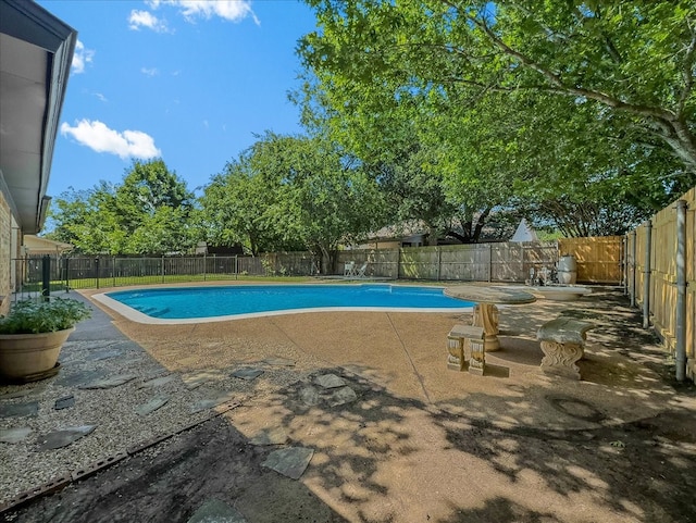777 NW Charlyne Dr, Burleson, TX 76028 - view of swimming pool with a patio and a fenced backyard