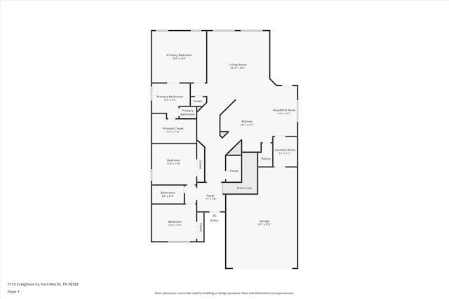 7113 Creighton Ct, Fort Worth, TX 76120 - room layout