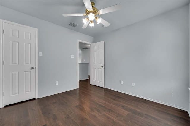 1102 Mccormick St, Garland, TX 75040 - unfurnished bedroom with wood finished floors, baseboards, and ceiling fan