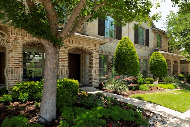 5798 Antique Rose Trl, Fairview, TX 75069 - view of front of property featuring stone siding and brick siding